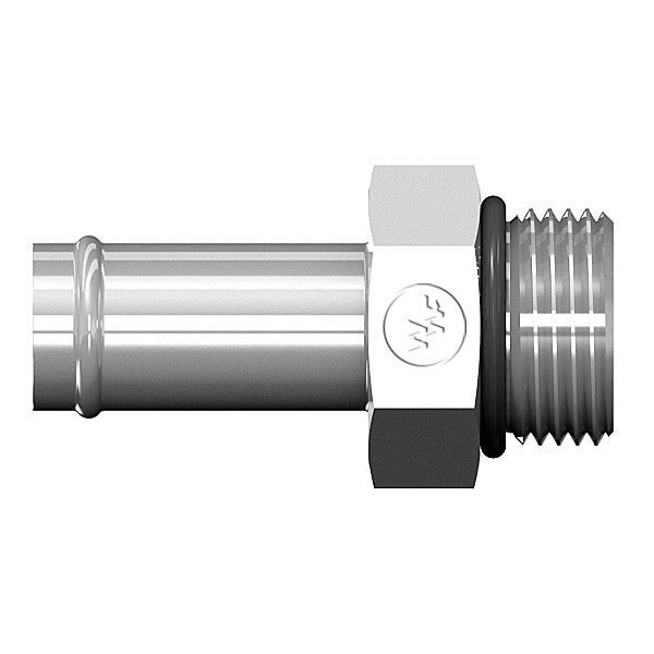 Hose Barb to Male O-Ring Boss Adjustable Straight, World Wide Fittings, Mfr#: 4604X20X24